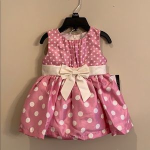 Mia Juliana pink polka dot dress